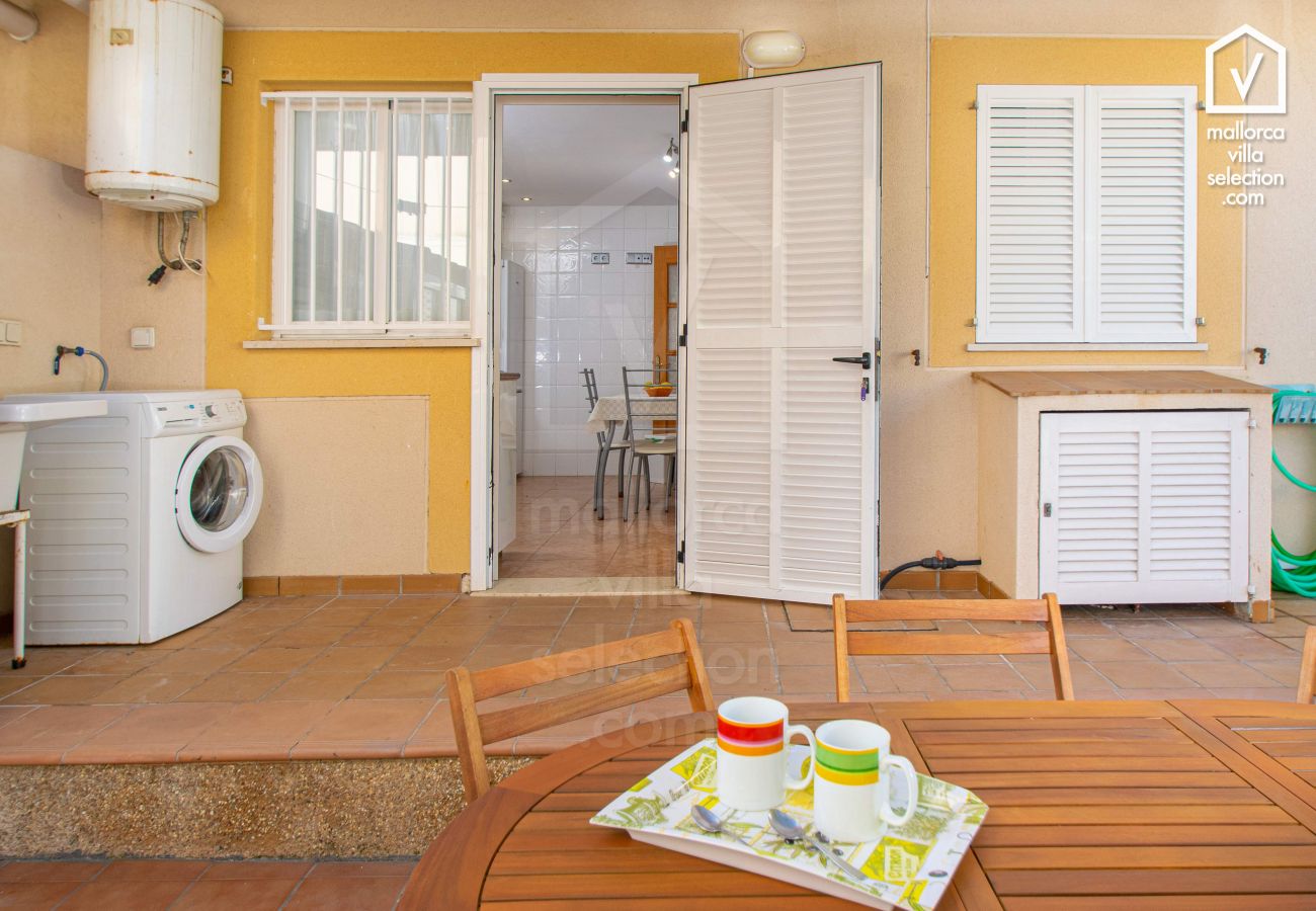 Casa adosada en Alcúdia - Maristany en Alcudia para 6 a 350m de la playa AC, Wi Fi