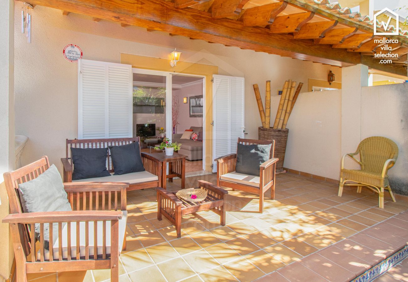 Casa adosada en Alcúdia - Maristany en Alcudia para 6 a 350m de la playa AC, Wi Fi