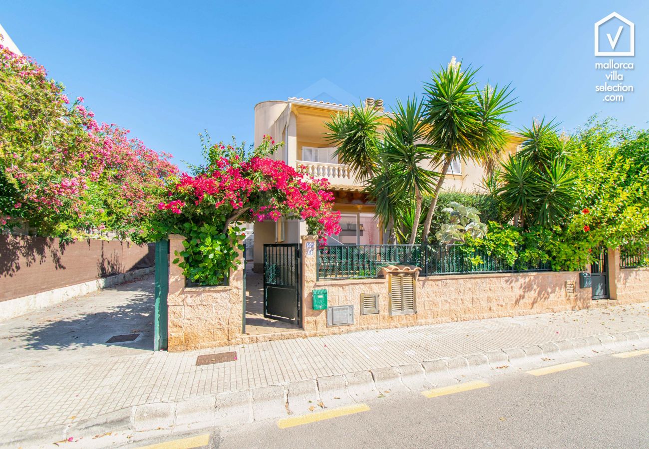 Casa adosada en Alcúdia - Maristany en Alcudia para 6 a 350m de la playa AC, Wi Fi