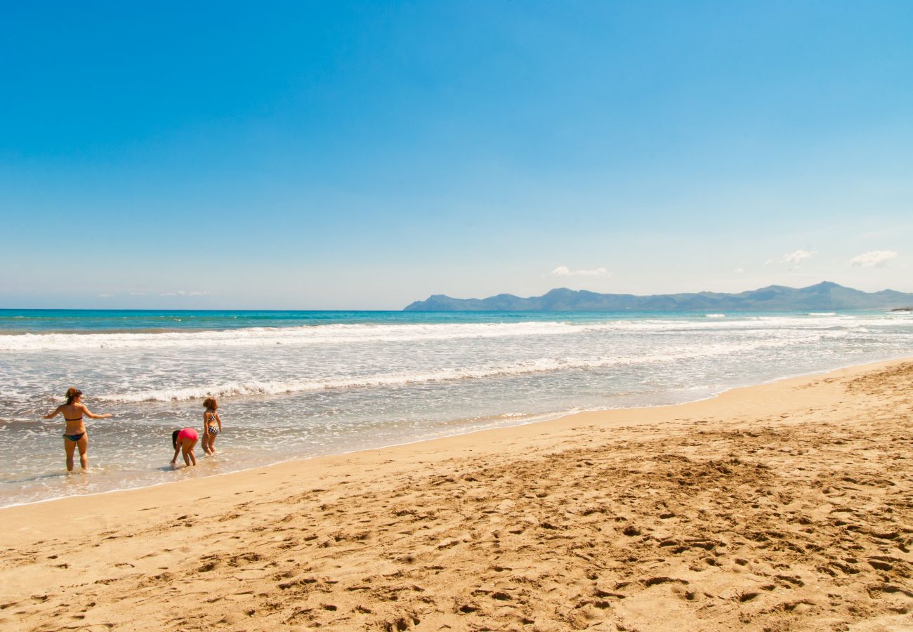 Casa en Alcúdia - Gaviotas para 6 en Alcudia a 350 de la playa con piscina