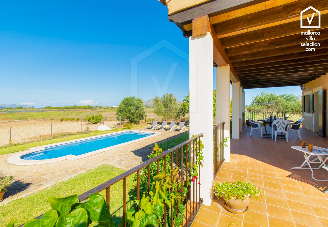 Villa en Alcúdia - Finca ALBUFERETA para 4 con piscina y vistas en Alcudia
