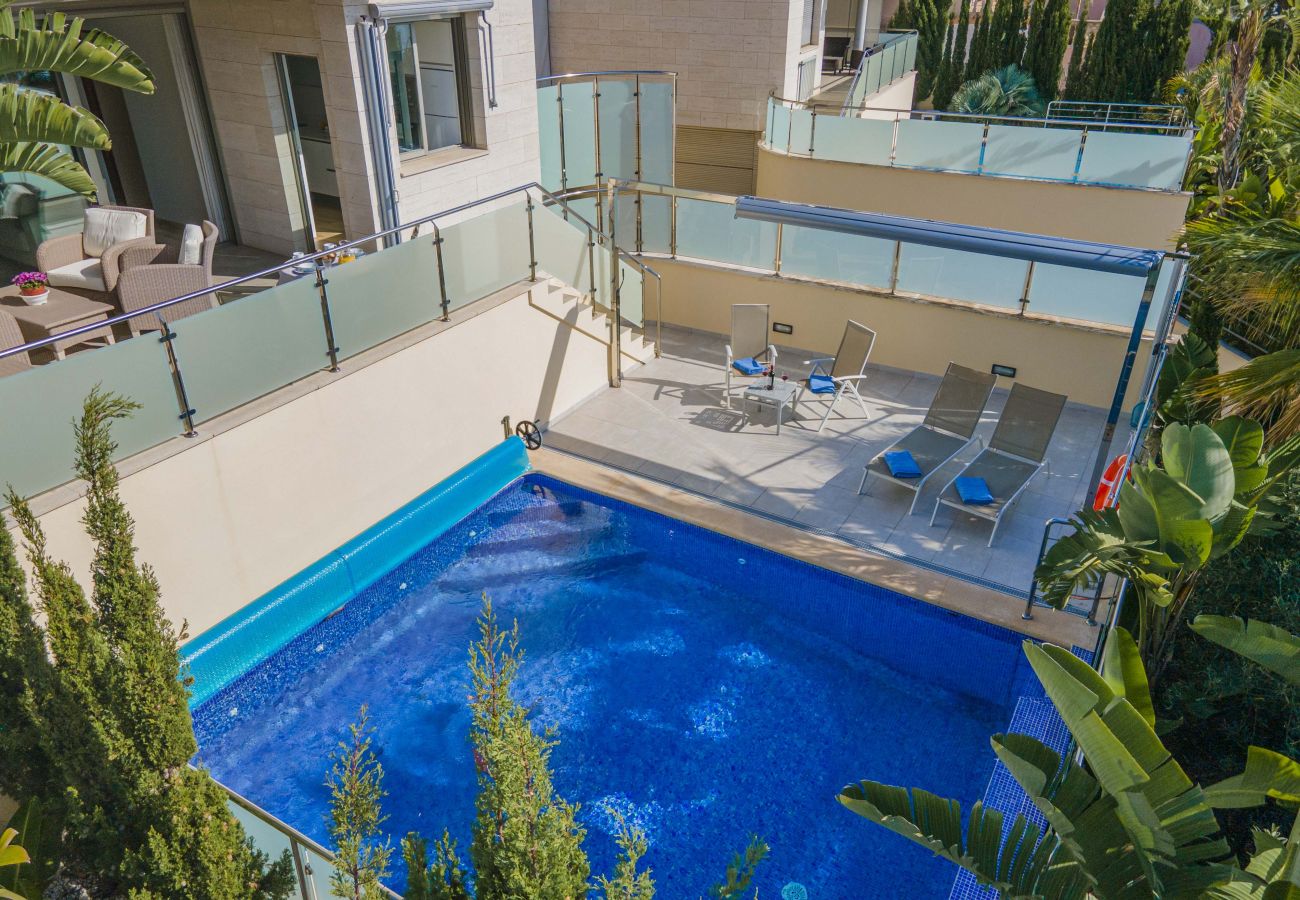 Chalet en Alcúdia - Alcanada 1 para 8 con piscina a 70m del mar