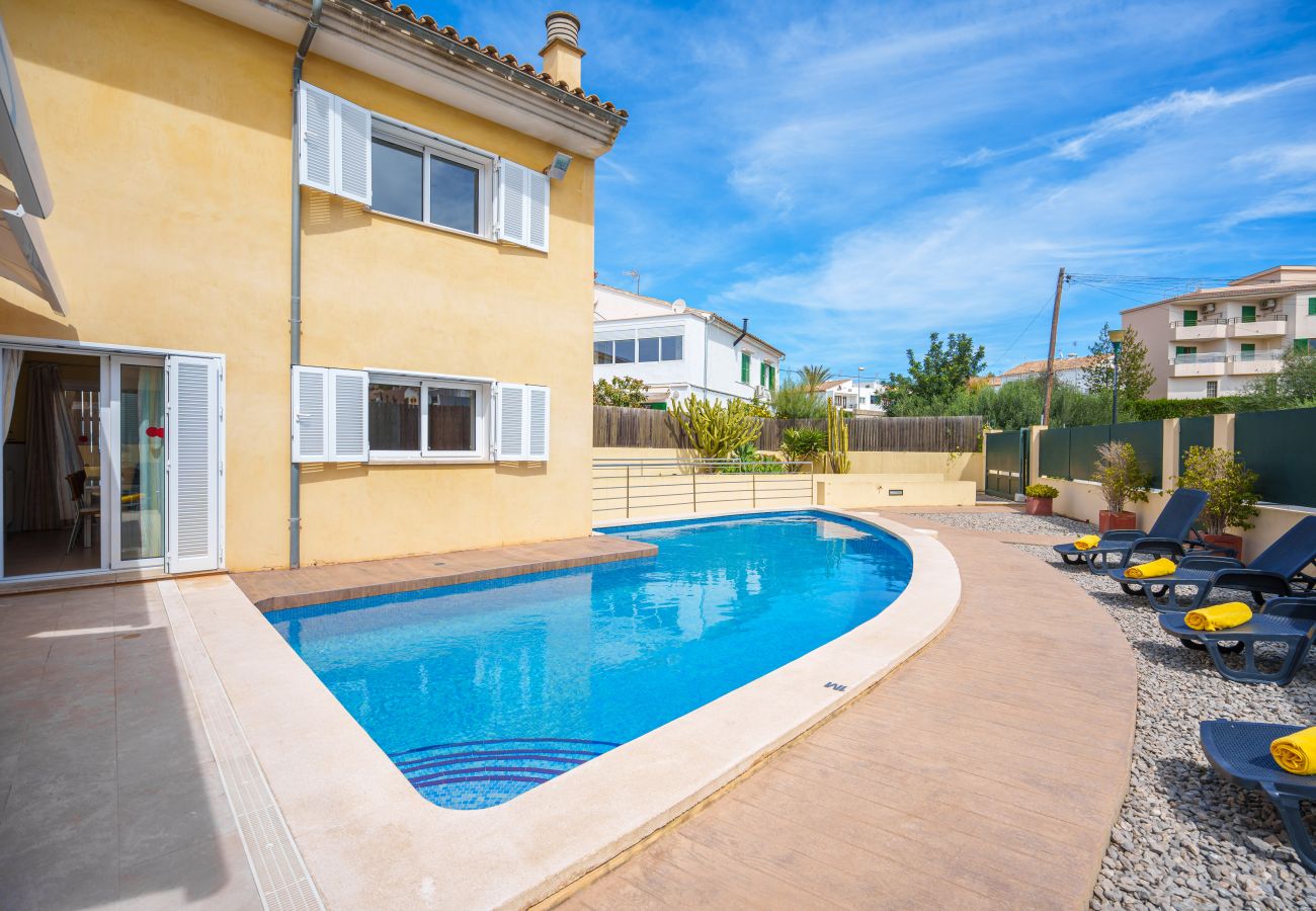 Casa en Alcúdia - CAN CURT para 9 con piscina en Alcudia cerca de la playa