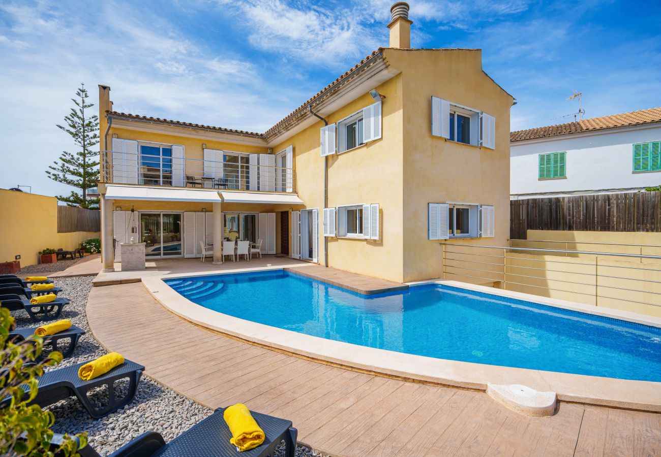 Casa en Alcúdia - CAN CURT para 9 con piscina en Alcudia cerca de la playa