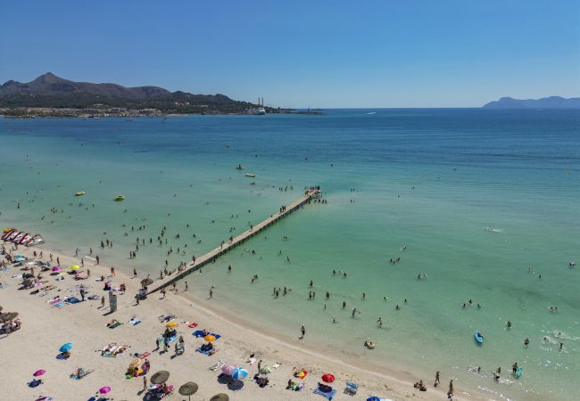 Chalet en Puerto de Alcudia - Casa Massanet para 8 con piscina cerca de la playa y todas comodidades