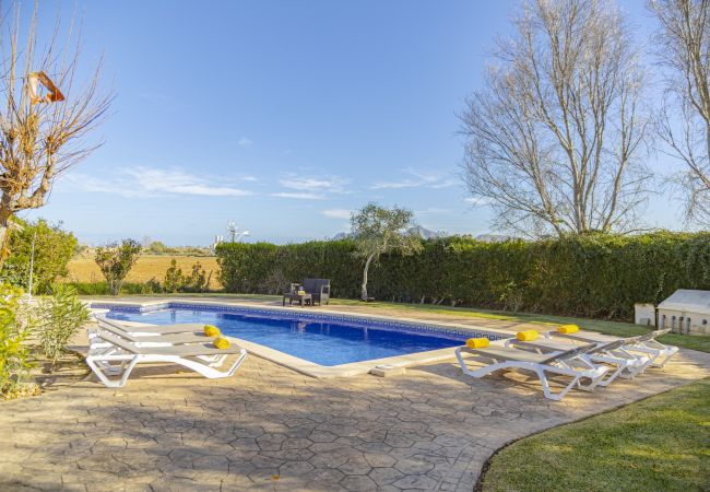 Villa en Alcúdia - Finca Can Soler 2 para 8 con piscina, bbq, wi fi gratis