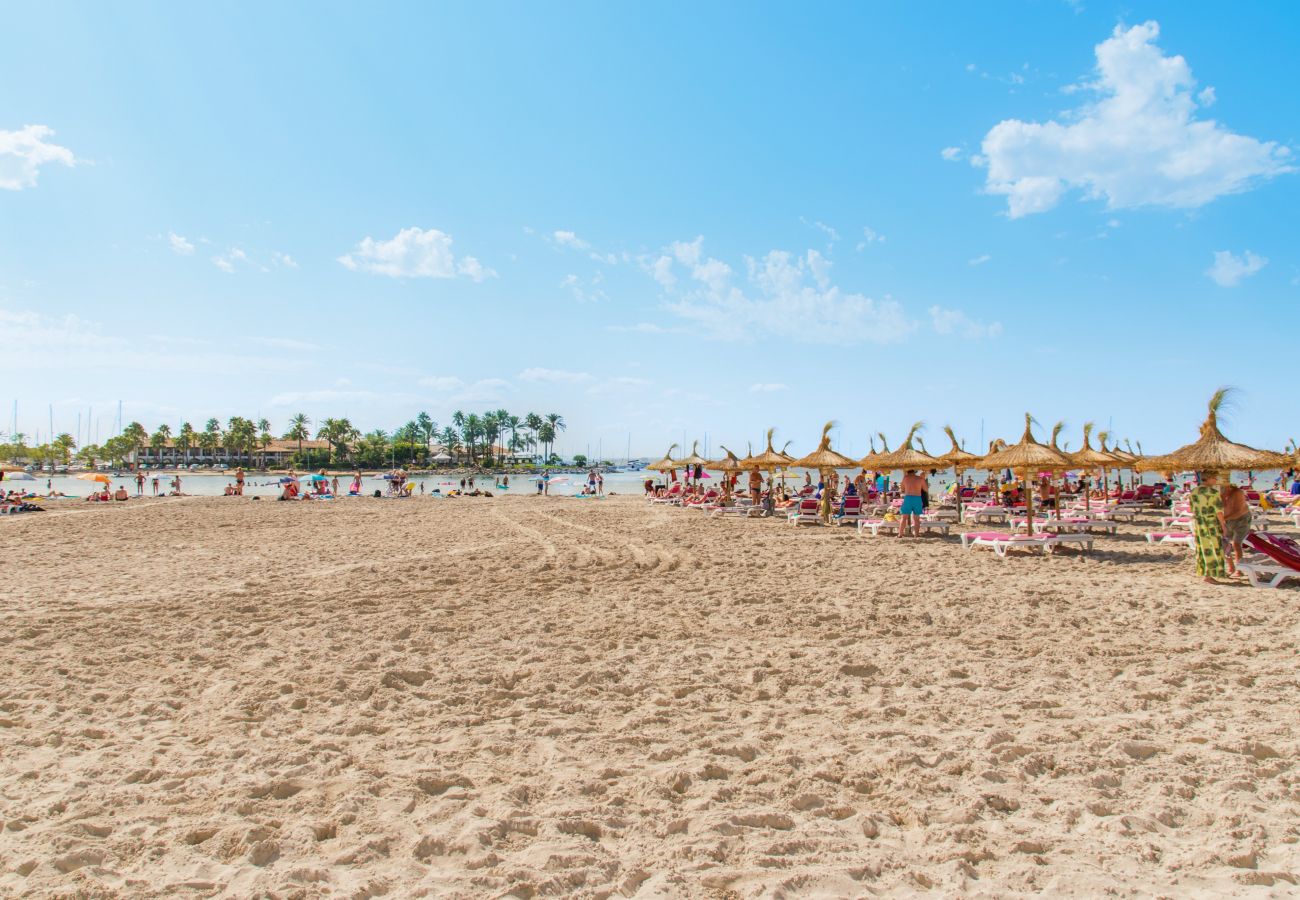 Ferienwohnung in Alcudia - CARABELA BEACH für 4 mit Pool nur 10 m vom Strand