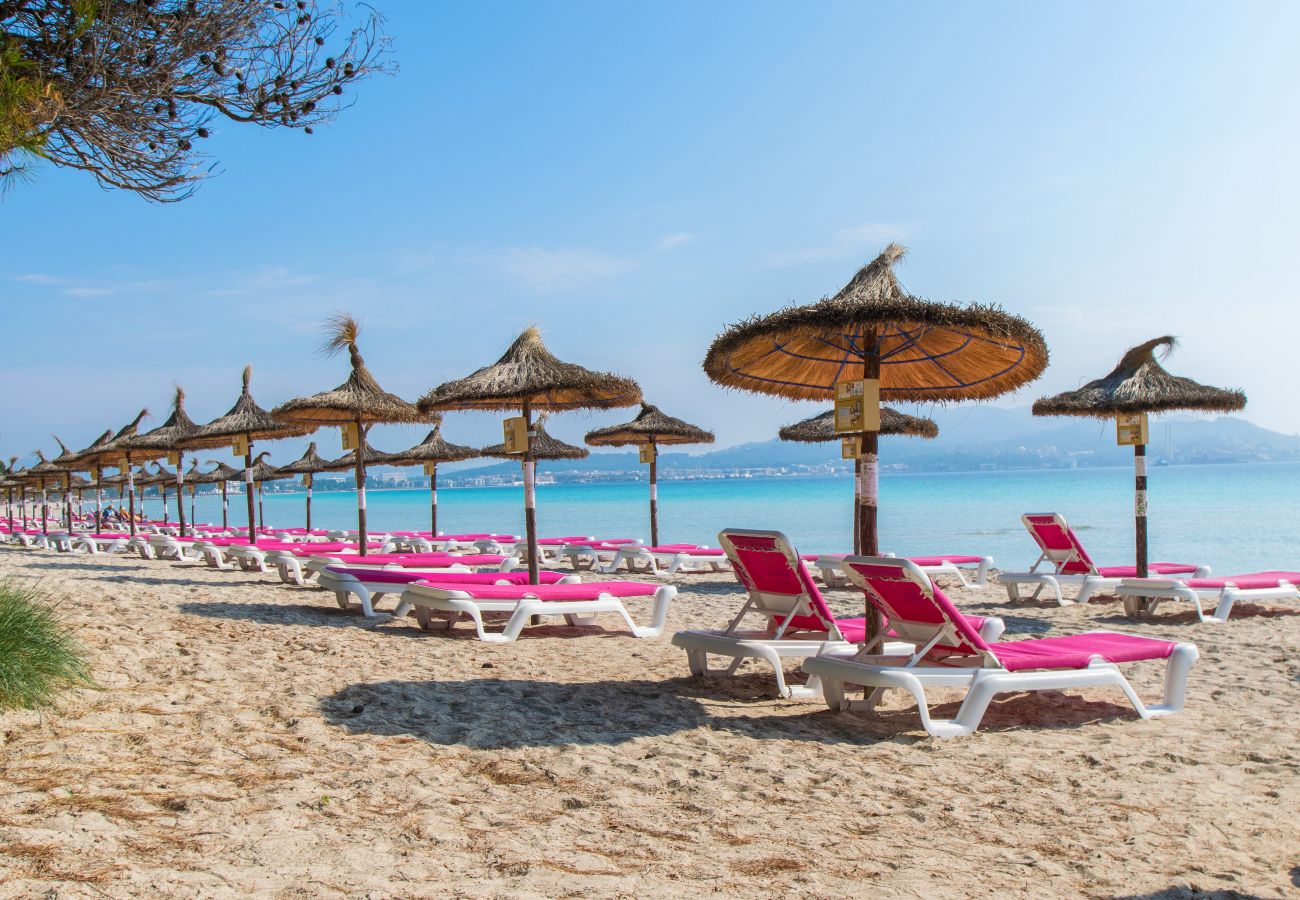 Villa in Alcudia - RAN DE MAR Villa First sea line for 8 persons WiFi and AC