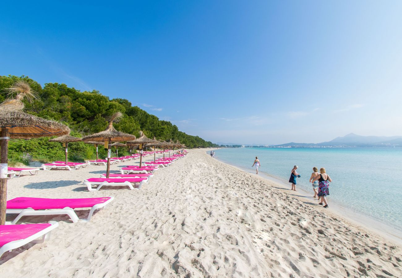 Villa in Alcudia - RAN DE MAR Villa First sea line for 8 persons WiFi and AC