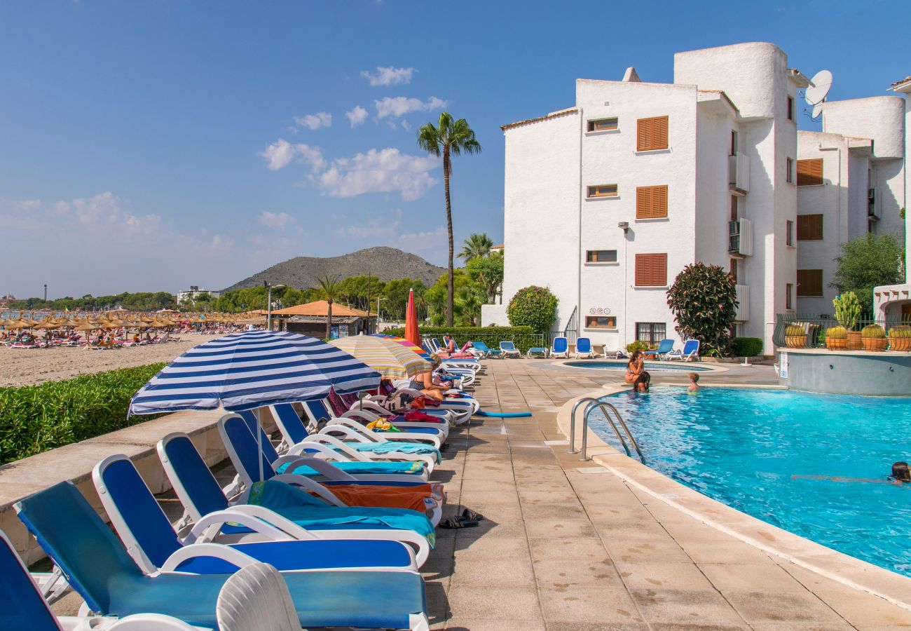 Apartment in Alcudia - CARABELA BEACH for 4 with pool 10 m from the beach