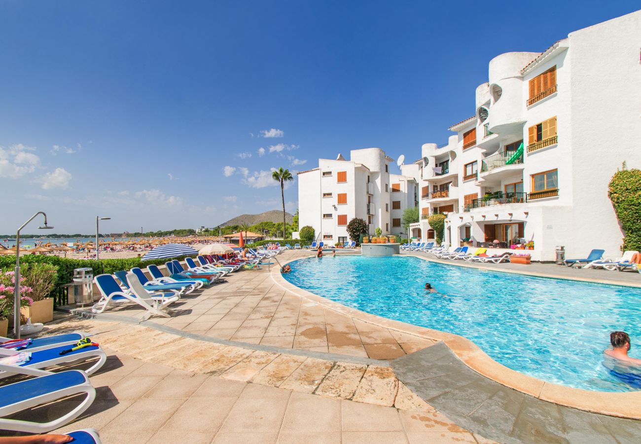 Apartment in Alcudia - CARABELA BEACH for 4 with pool 10 m from the beach