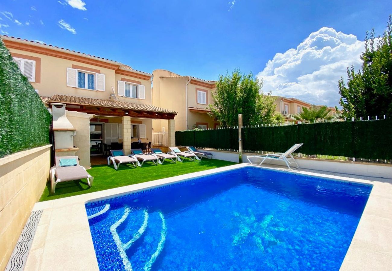 Townhouse in Alcudia - Estrella for 8 to 350m from the beach with swimming pool in Alcudia AC, WiFi