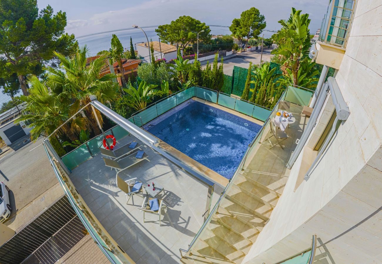 Chalet à Alcudia - Alcanada 1 pour 8 avec piscine à 70m de la mer