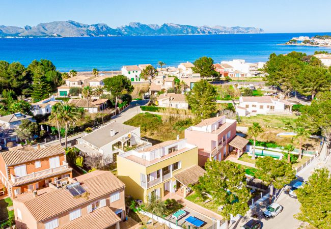 Villa à Alcudia - Villa Ibiza à 350m de la plage, piscine, billard et ping-pong.