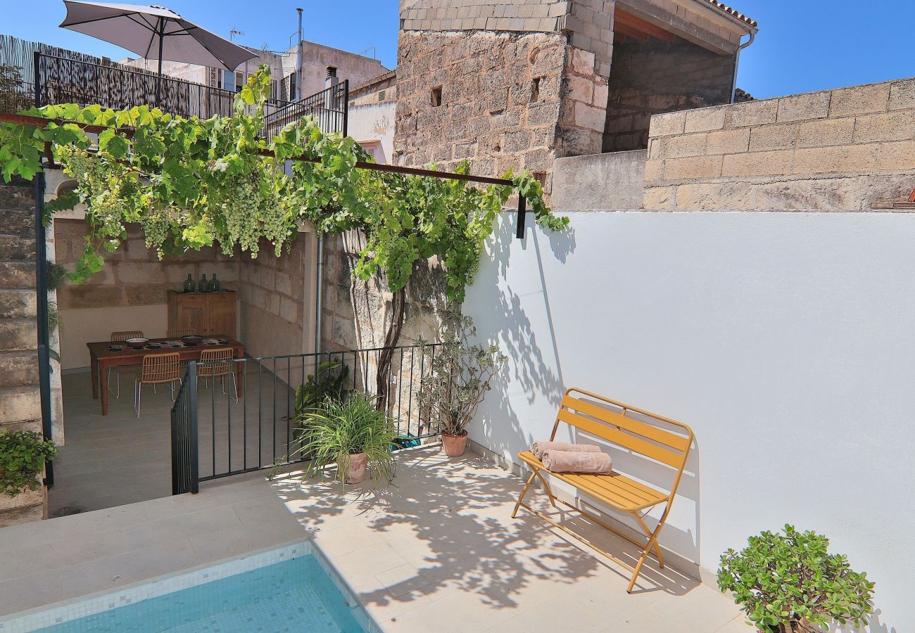 Jardin, terrasse, piscine, vacances, intimité, tranquillité