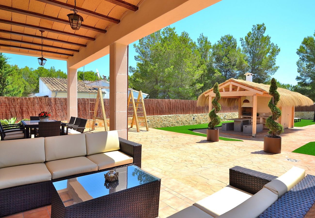 terrasse, canapé extérieur, aire de jeux pour enfants, mallorca