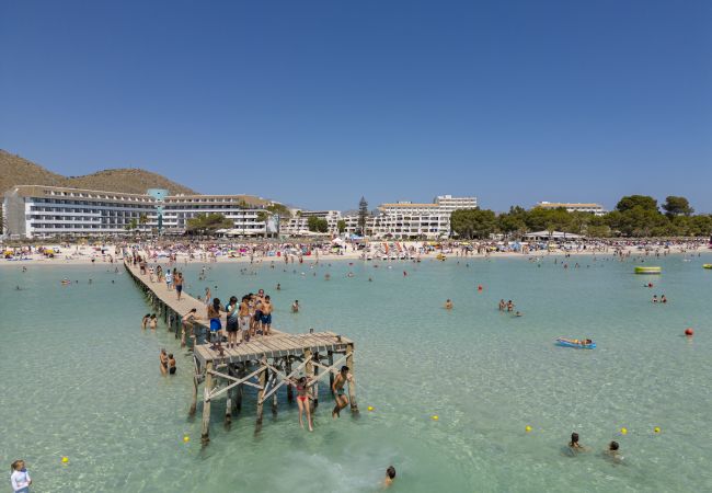Chalet à Puerto de Alcudia - Maison Massanet pour 8 personnes avec piscine près de la plage et de toutes les commodités